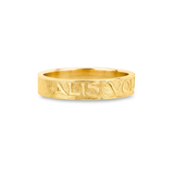 Solid Gold Alis Volat Motivational Ring