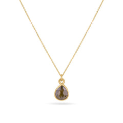 Green Diamond with 18 Carat Gold Pendant