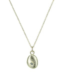 Solid Gold English Pebble Necklace with Ethical Diamond