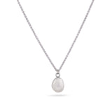 Solid Gold English Pebble Necklace with Ethical Diamond