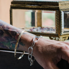 Dartmouth Wreck Chain Bracelet in Sterling Silver or Solid Gold