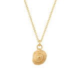 Tiny Gold Snail Shell Pendant