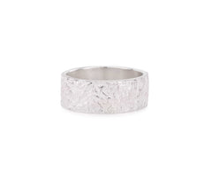 Solid Gold Artisan Bark Textured Wedding Rings