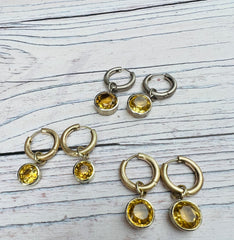 Huggie hoops in solid gold