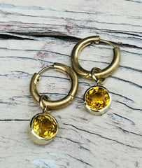 Huggie hoops in solid gold