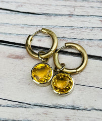 Huggie hoops in solid gold
