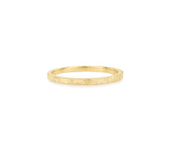 Solid Gold Artisan Bark Textured Wedding Rings