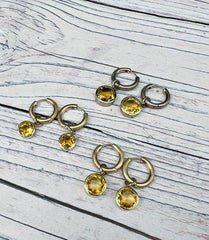 Huggie hoops in solid gold