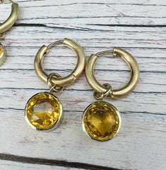 Huggie hoops in solid gold