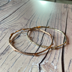 Solid Gold Stackable Rose Twig Bangle