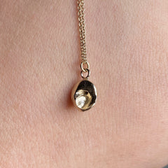 Tiny Gold Snail Shell Pendant