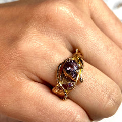 Fairytale Twig Ring, Rose Bramble and Thorns Ring, Sleeping Beauty Ring