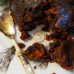 Christmas pudding farthing coin