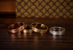 Solid Gold 'Bollocks to 'em all' Posey Ring