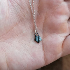 Solid Gold Botanical Ivy Pendant