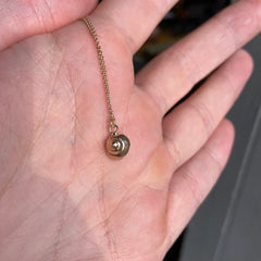 Tiny Gold Snail Shell Pendant