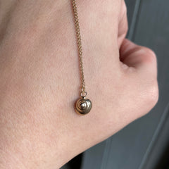 Tiny Gold Snail Shell Pendant
