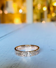 Rose gold star map ring