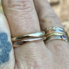Handmade Solid Gold Treasure Stack Rings