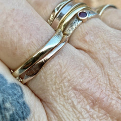 Handmade Solid Gold Treasure Stack Rings