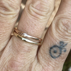 Handmade Solid Gold Treasure Stack Rings