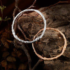 Oak Twig Bangle | Isabella Day is an award winning Artist Goldsmith