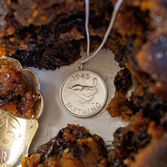 Christmas pudding farthing coin