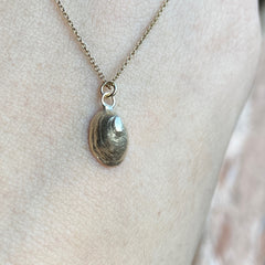 Solid Gold Limpet Shell Pendant