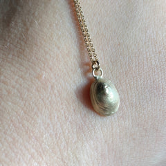 Solid Gold Limpet Shell Pendant