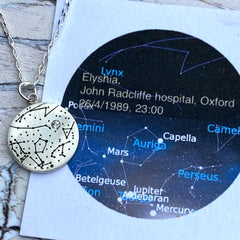 Constellation custom Star map pendant