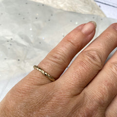 twisted gold stack ring by Isabella day