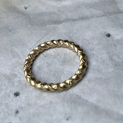 twisted gold stack ring by Isabella day