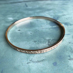 Solid Gold Motivational Posey Bangle - Alis Volat Propriis