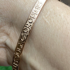 Solid Gold Motivational Posey Bangle - Alis Volat Propriis