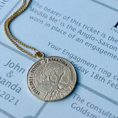 Betrothal charm in solid gold