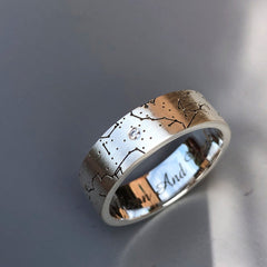 Custom Men's Star Map Engagement Ring
