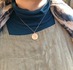 Solid Gold English Farthing Necklace