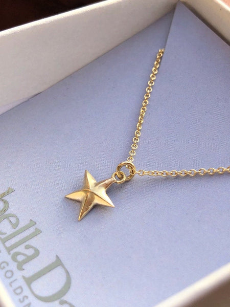 Solid Gold Star Necklace – Isabella Day