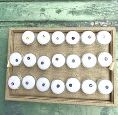 Pastel sapphire sliding solitaire necklace