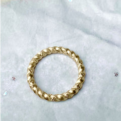 twisted gold stack ring by Isabella day