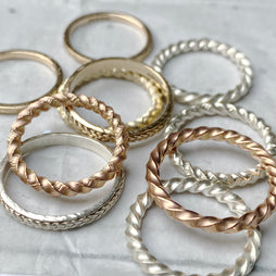Sterling silver twist ring