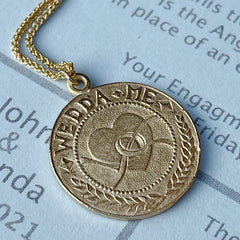 Betrothal charm in solid gold