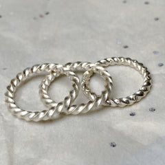 Sterling silver twist ring