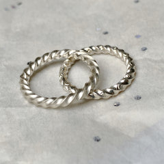 Sterling silver twist ring
