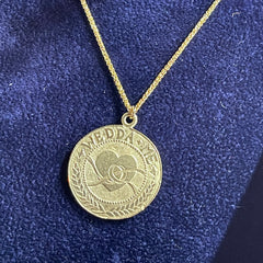 Betrothal charm in solid gold