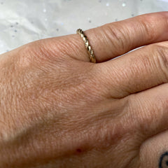 twisted gold stack ring by Isabella day