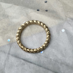 twisted gold stack ring by Isabella day