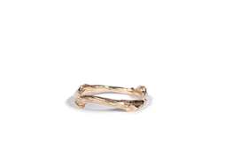 Solid Gold Rose Twig Ring