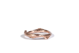 Solid Gold Rose Twig Ring