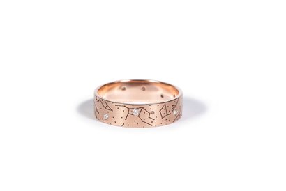 Solid Gold Starmap Stacking Rings